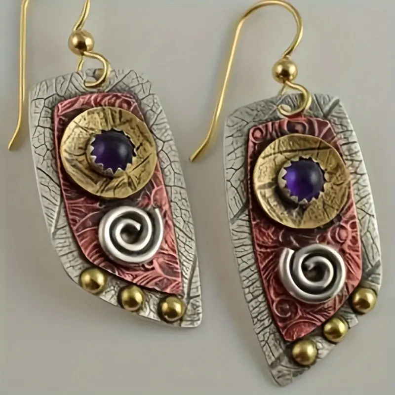 Brown & Silver Earrings