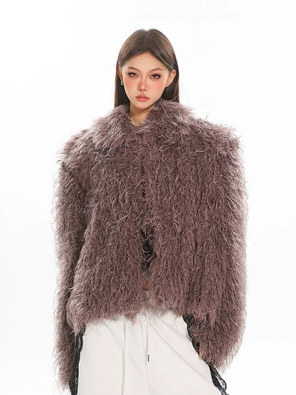 Shaggy Faux Fur Coat
