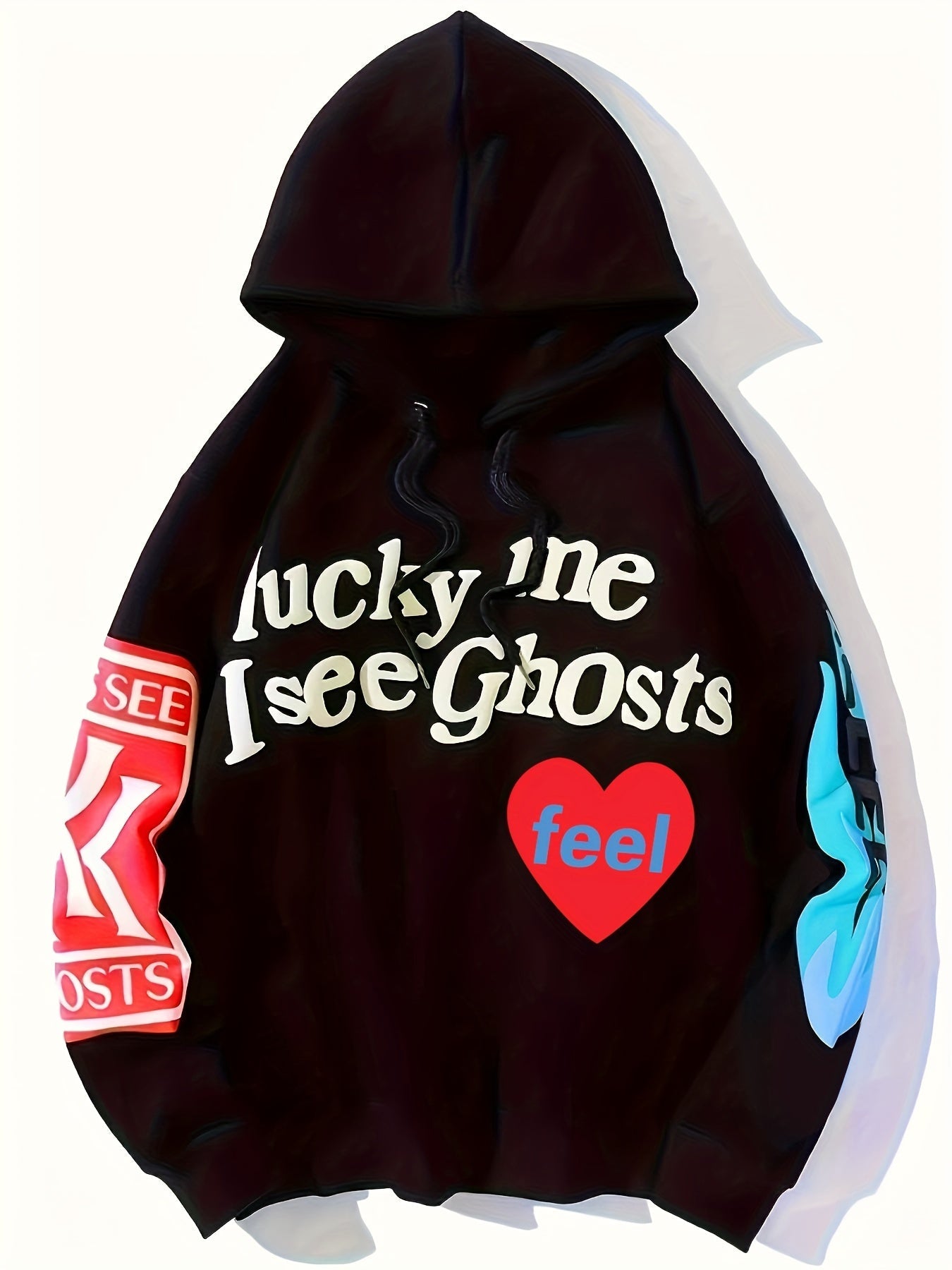 Lucky Me I See Ghosts Letter Graphic Sports Sweatshirt Ey4287