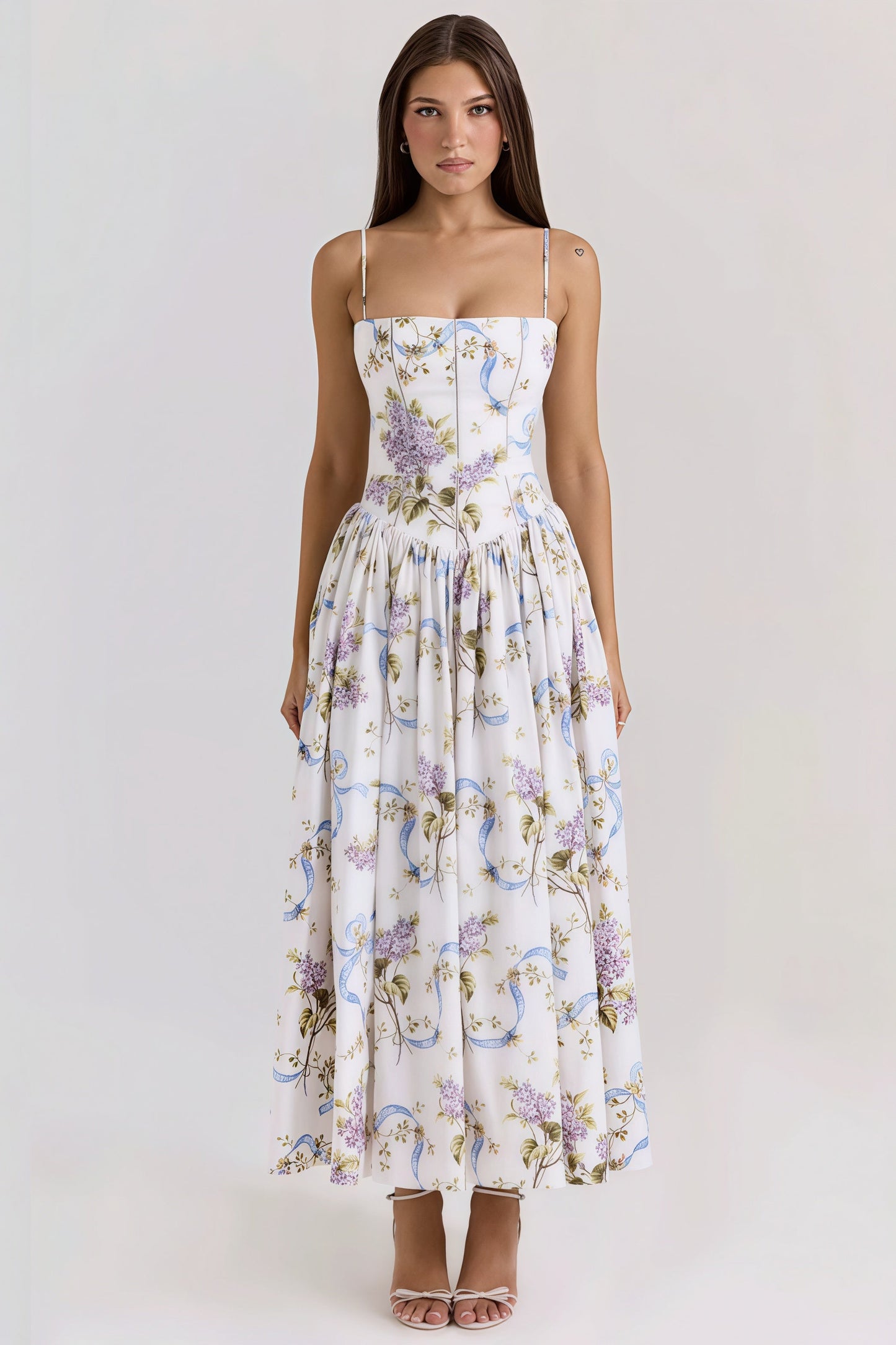 Waist Tie Tube Cami Vacation Maxi Dress