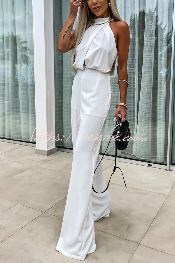 Fashionable Color Sleeveless Hollow Slim Fit Jumpsuit