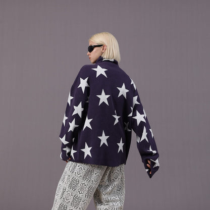Star Turtleneck Sweater