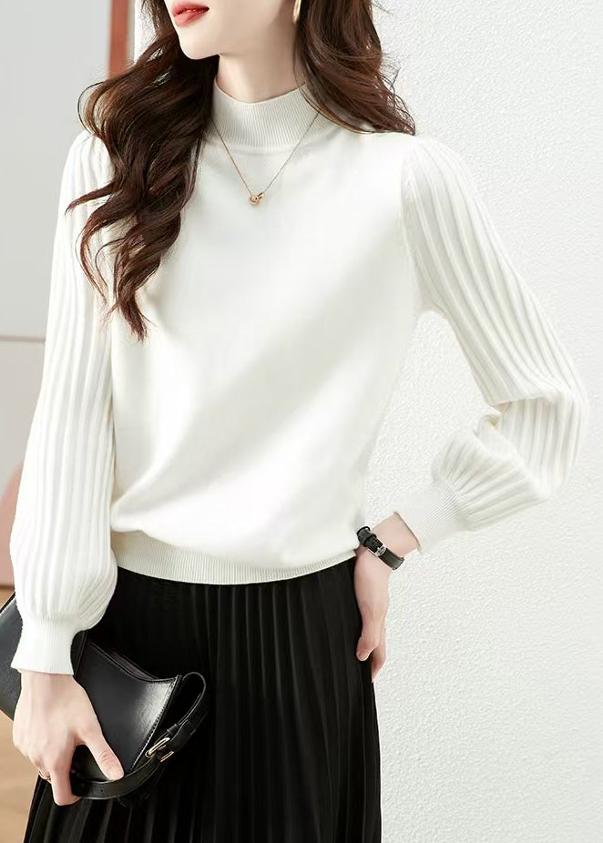 New Black Turtleneck Knit Sweaters Fall Qx032