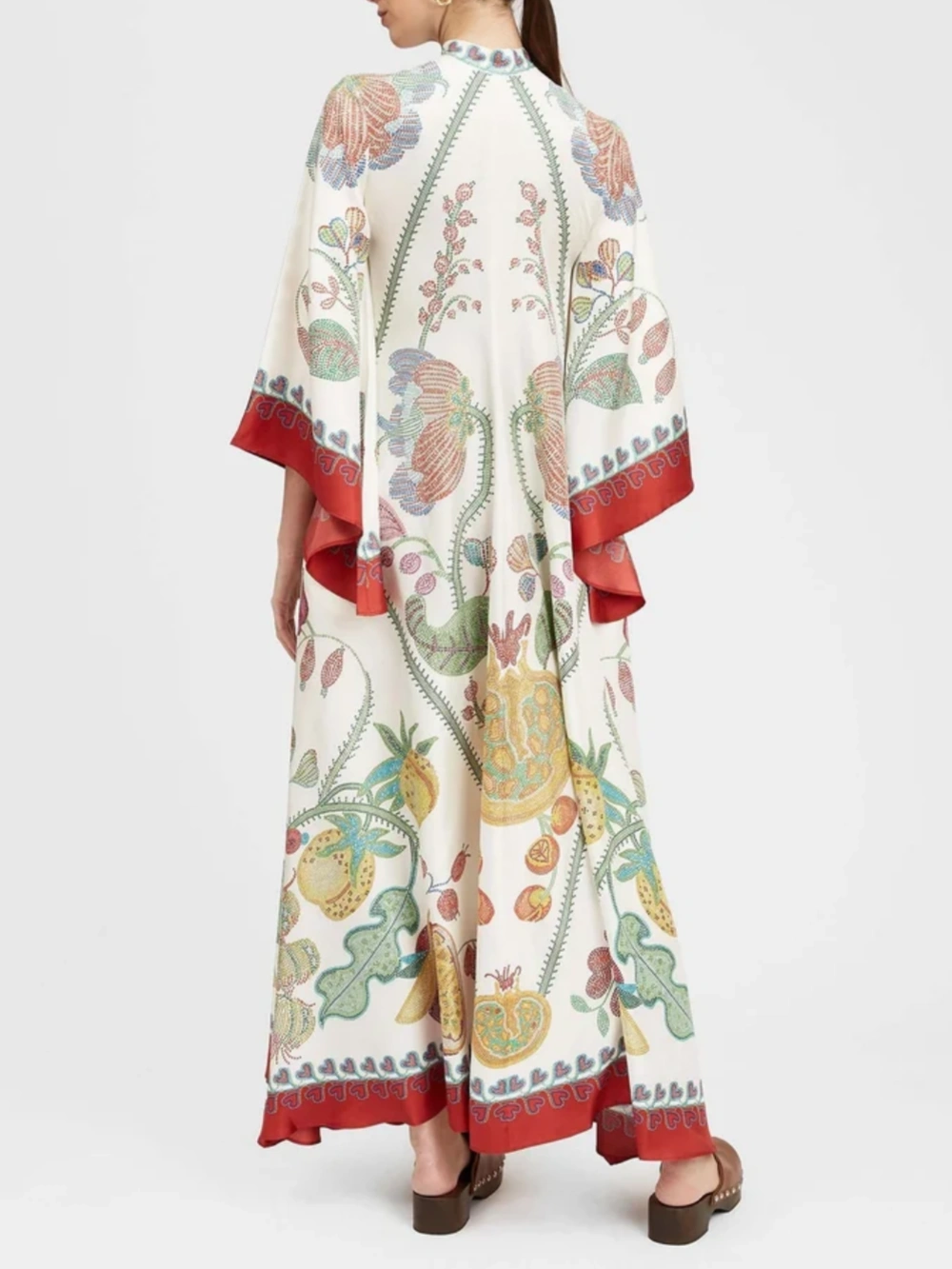 Hand-placed Ebony Print Maxi Dress
