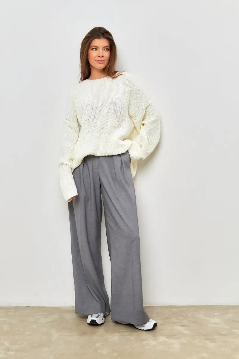 Knit Crewneck Pullover Sweater