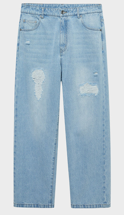 Distressed Patchwork Cropped/short Pants