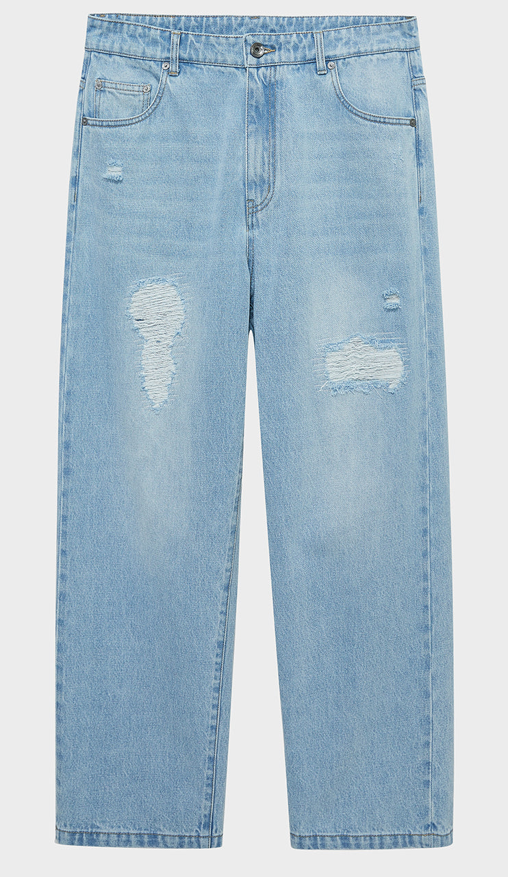 Distressed Patchwork Cropped/short Pants