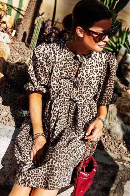 Tie Waist Shirt Mini Dress