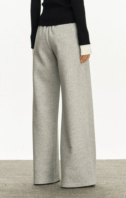 Wide Leg Semi-flare Sweat Pants