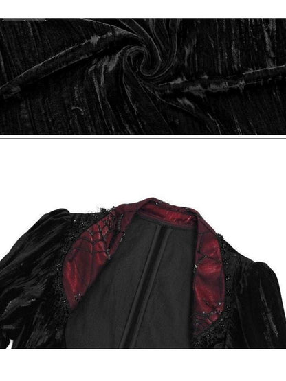Gothic/victorian-inspired Velvet Cardigan Top
