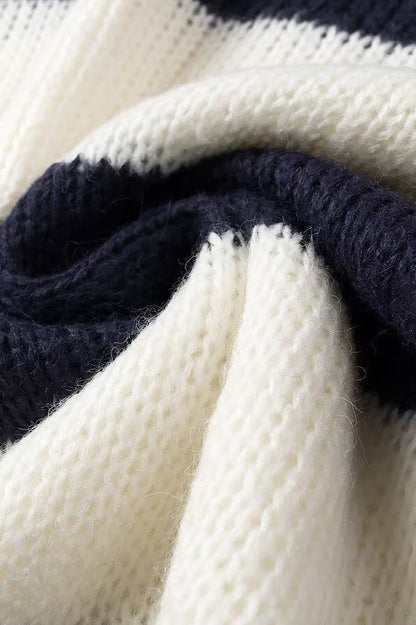 Striped Crewneck Stylish Sweater