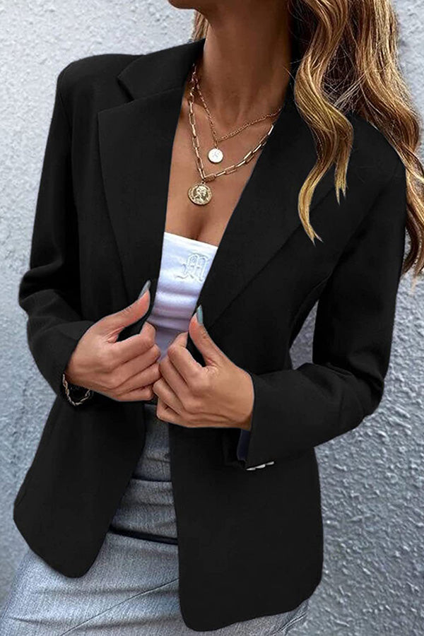 Commuter Color One Button Suit Coat