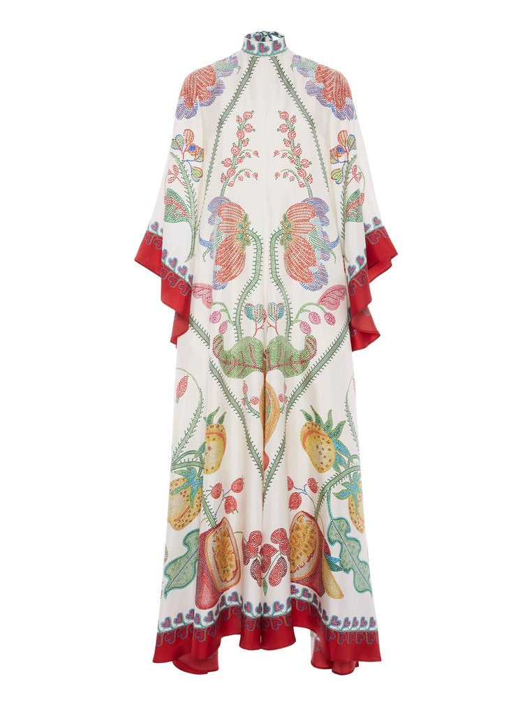 Hand-placed Ebony Print Maxi Dress