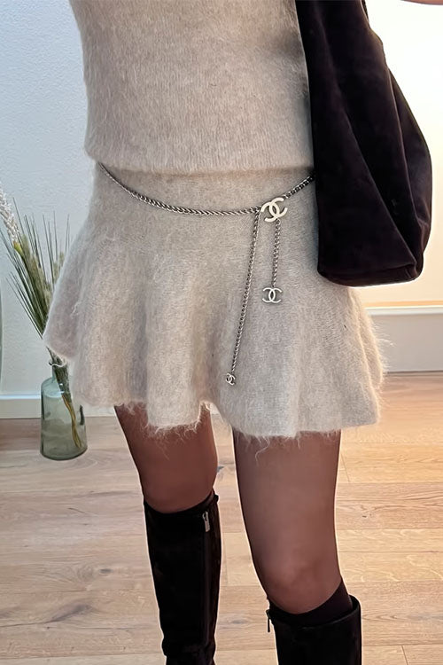 High Rise A-line Sweater Mini Dress