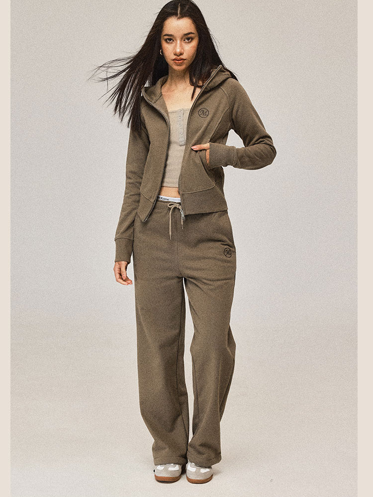 Hooded Sweatshirt Cardigan