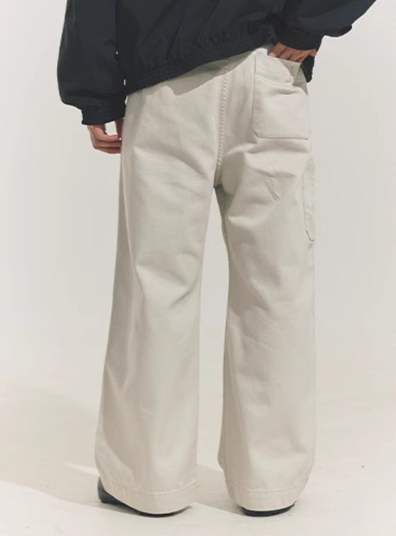 Wide-leg Straight Pantsx