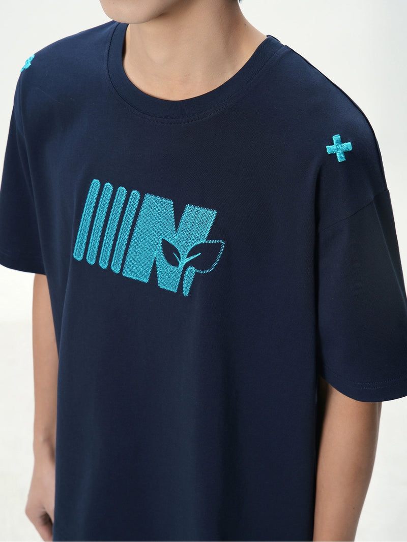 T-shirt With Stitched Logo Detail
