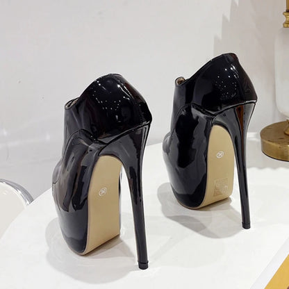 Liyke Spring Autumn Round Toe Extreme High Heels Stripper Pole Dance Shoes Platform Pumps Size 35-42