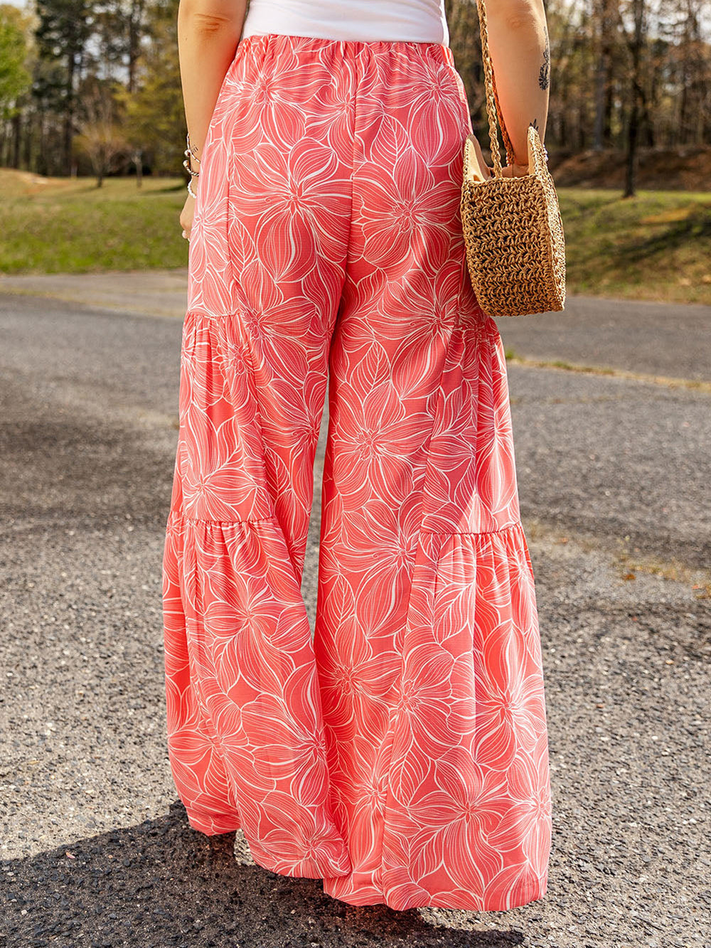 Tiered Wide Leg Pants