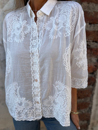 Eva | Luxurious Blouse With Pattern