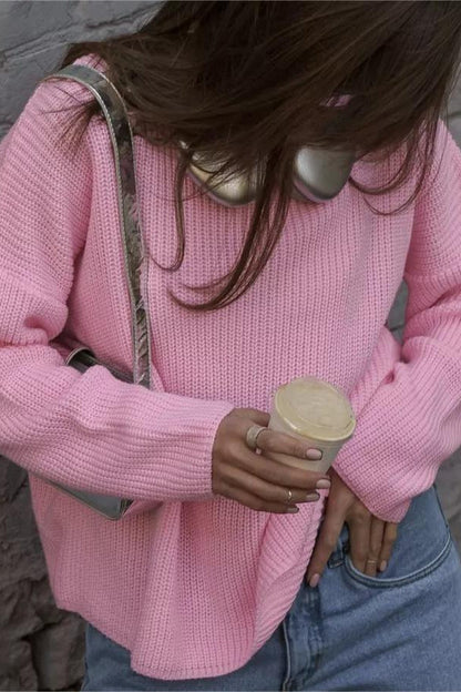 Knit Crewneck Pullover Sweater
