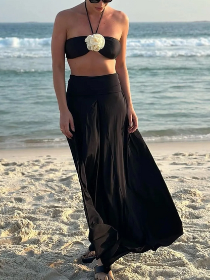 Print Bikini Set and Skirt