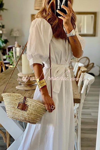 Stella Pocketed Shirt Midi Dress