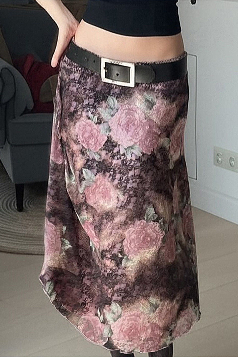 Print Bodycon Maxi Skirt