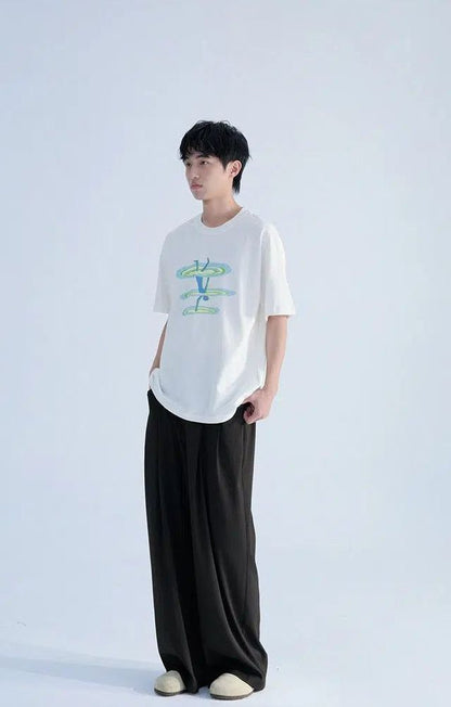T-shirt With Tumbling Man Silhouette