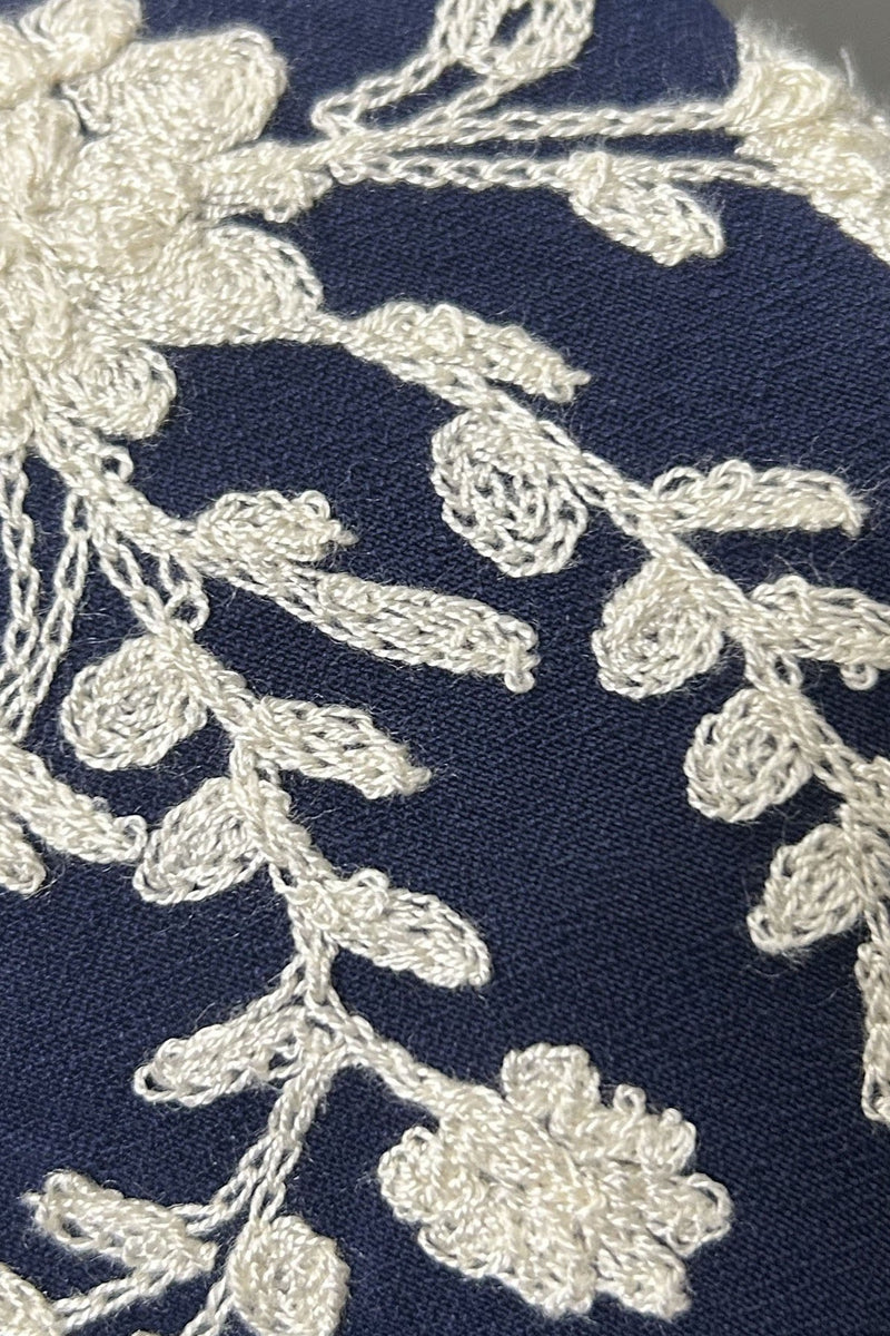 Collared Print Puff Sleeve Blouse