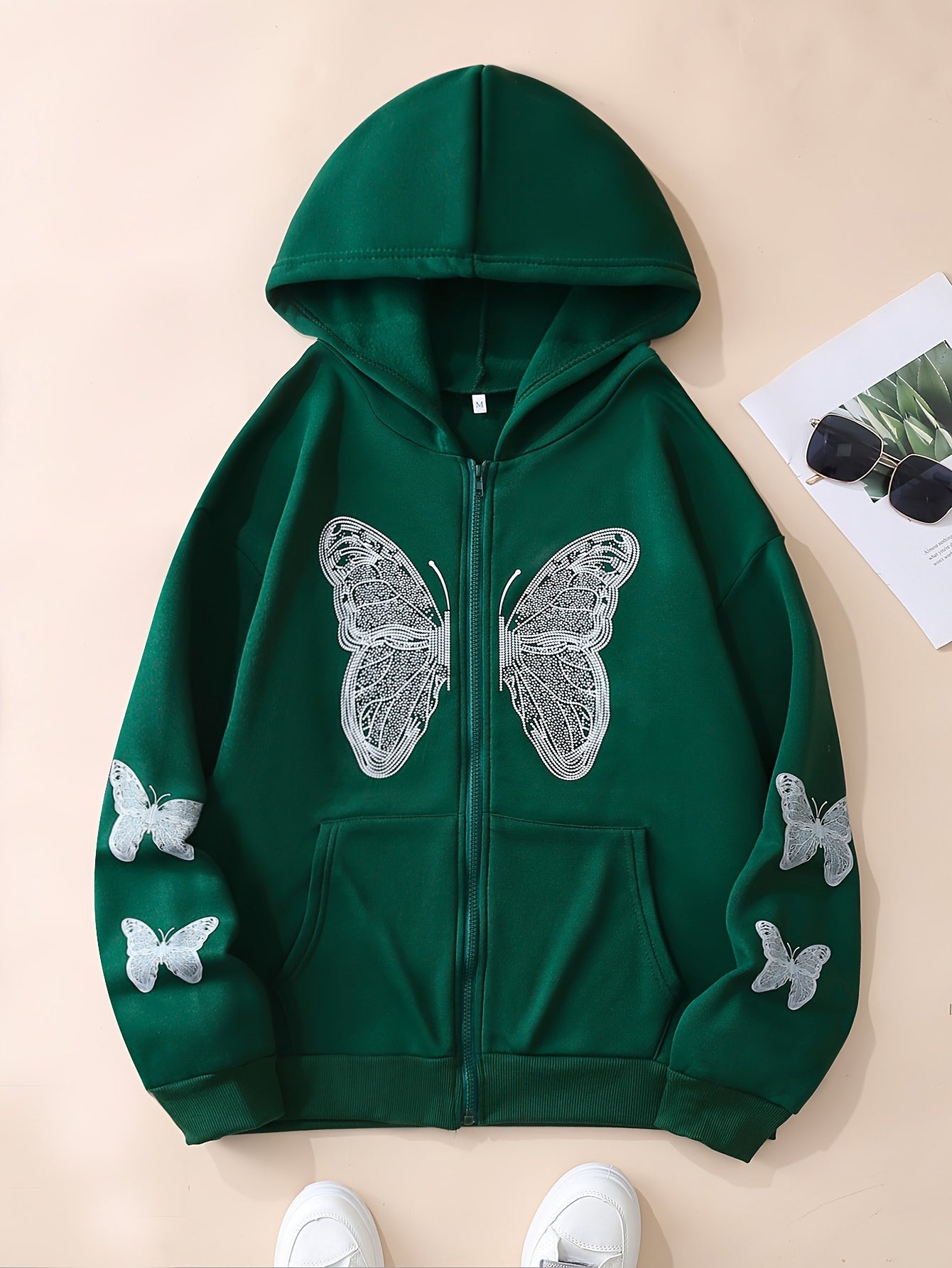 Y2k Long Sleeve Crew Neck Zip Up Hoodies Sweatshirts Od8741