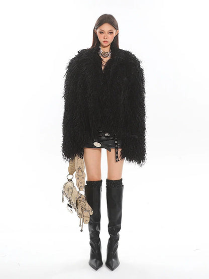 Shaggy Faux Fur Coat