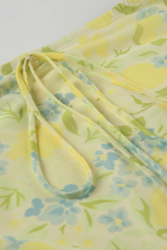 Slim Print Matching Skirt