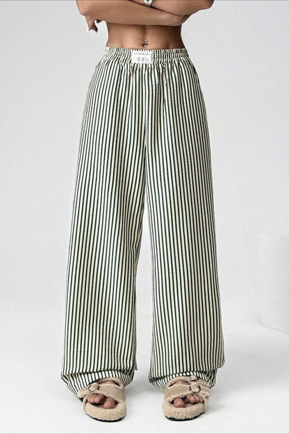 High Waist Striped Pants