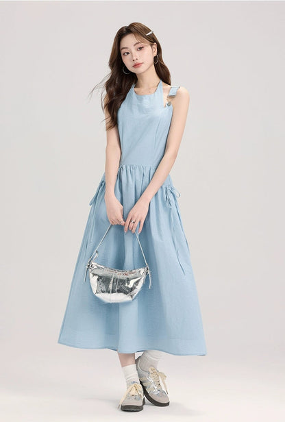 Overall Midi Dress With Side Ties