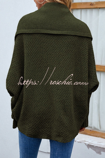 Fidovit Round Neck Dolman Sleeve Cardigan