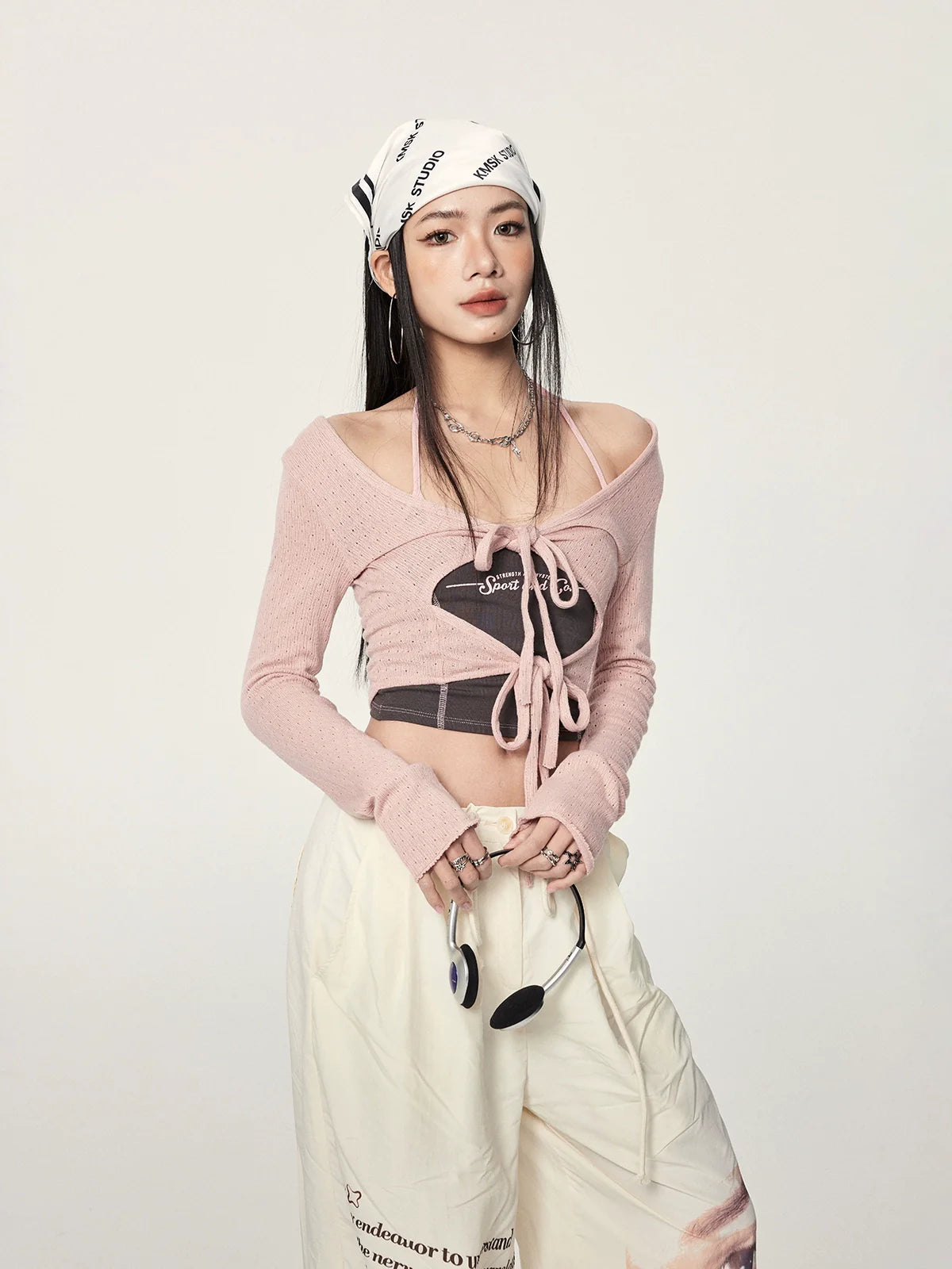 Tie Front Knit Cardigan