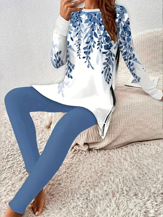 Lace-trimmed Two-piece Set