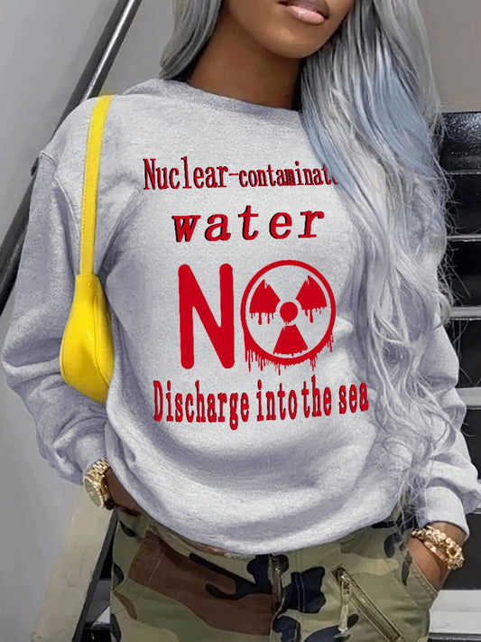 Letter Print Sweatshirt Ar5042