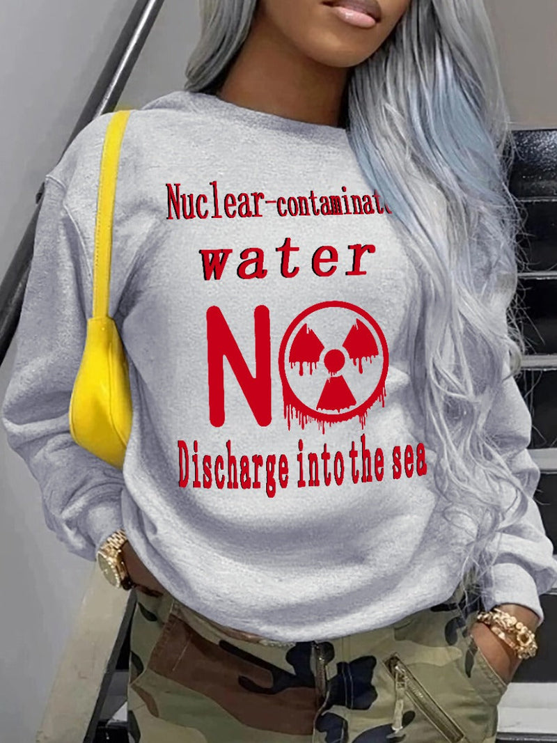 Letter Print Sweatshirt Ar5042