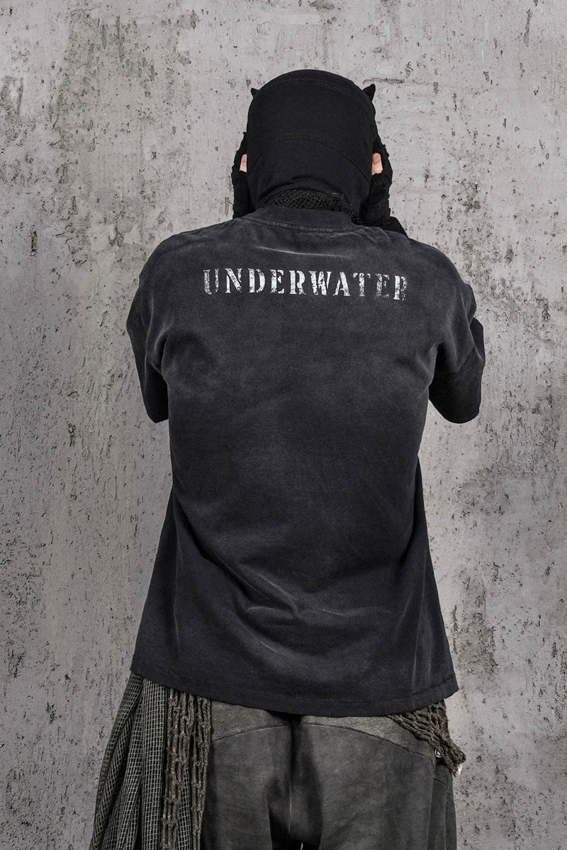Underwater Black Techwear Pocket T-shirt