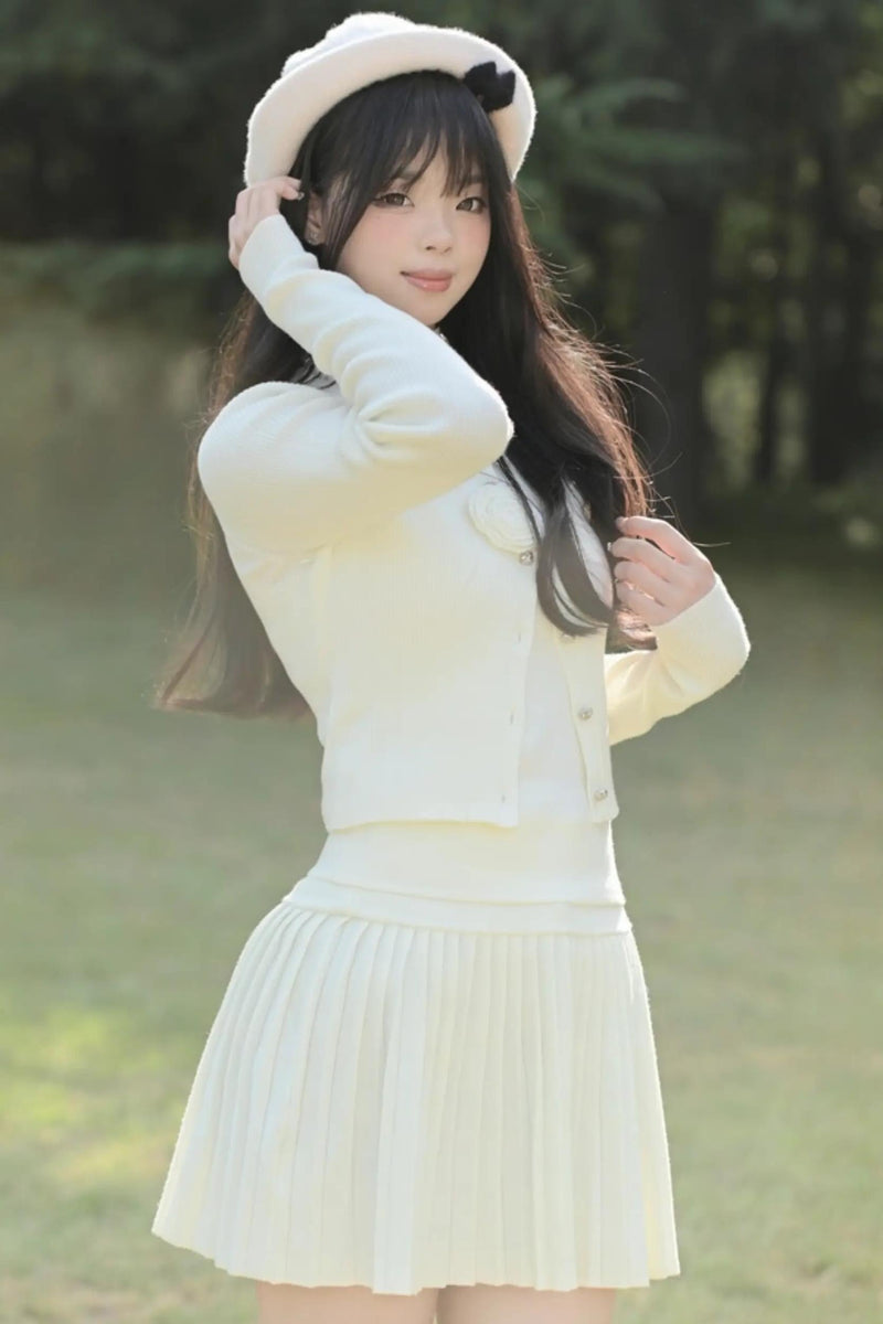 French Knitted Three-piece Set