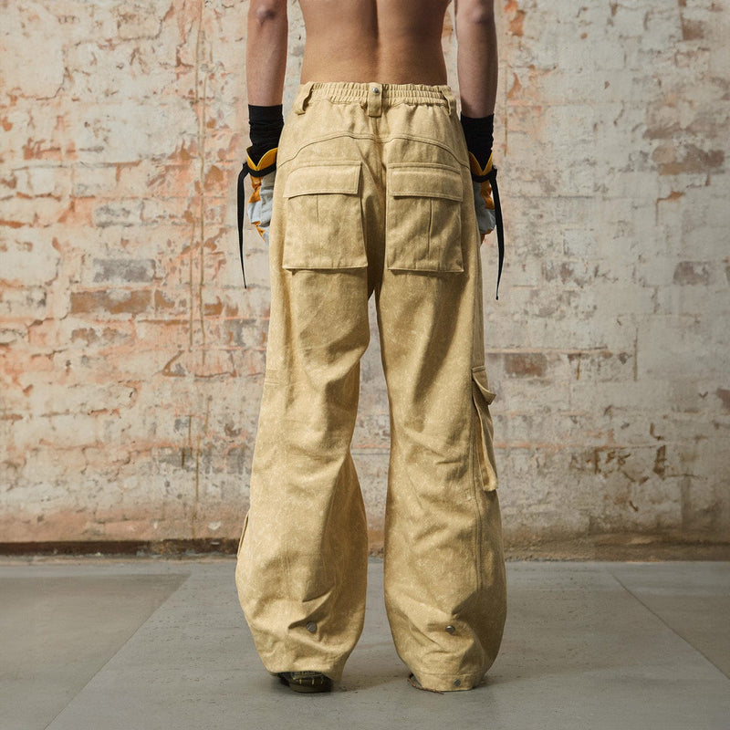 Deconstructed Khaki Cargo Pants