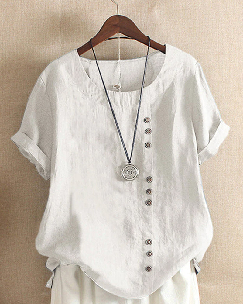Beatrice | ’s Summer Button Detail Blouse