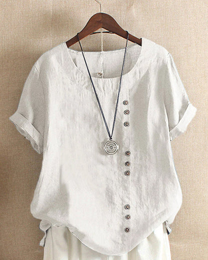 Beatrice | ’s Summer Button Detail Blouse