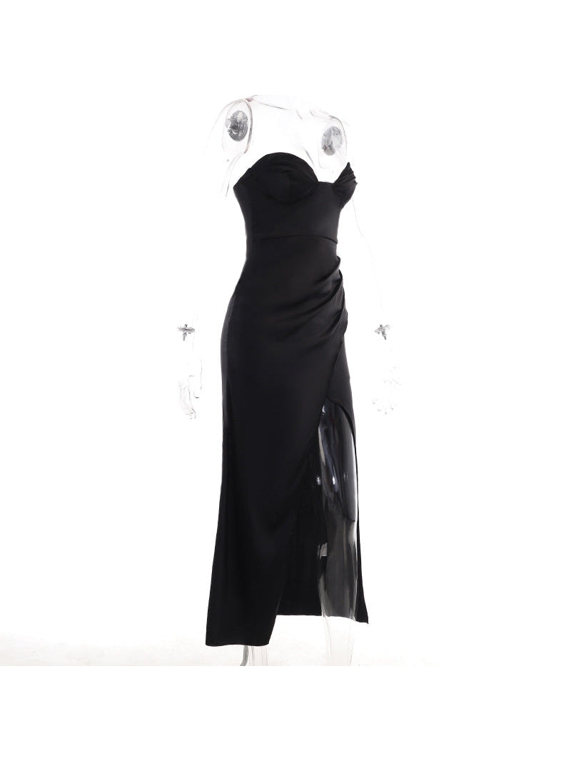 Tube Top High Split Maxi Dress