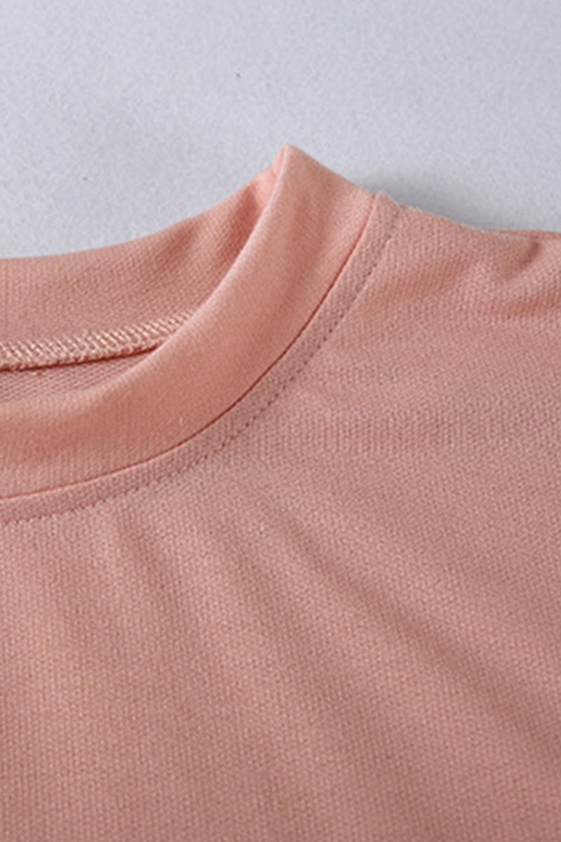 Crew Neck Sweatshirt Shorts Set