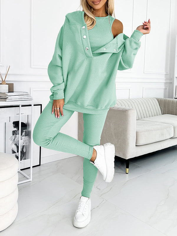 Hooded and Comfortable Sweatshirt Suit
