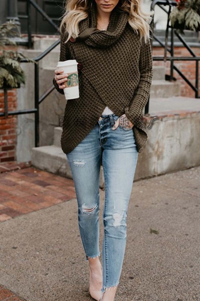 Irregular Winter Shawl Sweater(5 Colors)