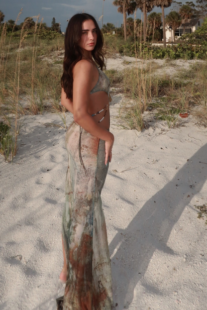 Reese | Shell Waist Cut-outs Maxi Dress